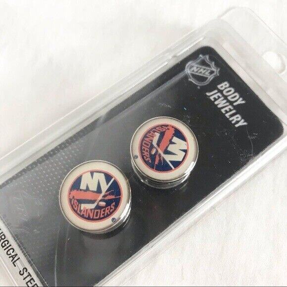 New York Islanders NEW 5/8" Surgical Steel Plugs  Gauges Siskiyou Sports - Picture 3 of 4